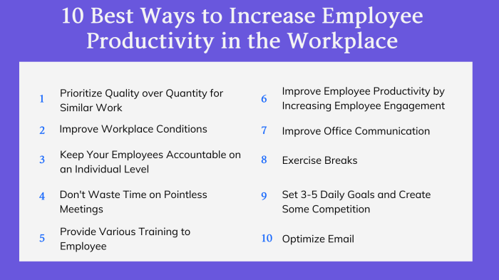 Productivity increase employee workplace ways Innovative ways to improve employee productivity