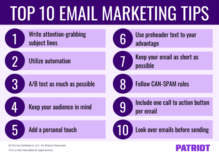 Tips for effective email marketing campaigns